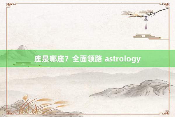 座是哪座？全面领路 astrology